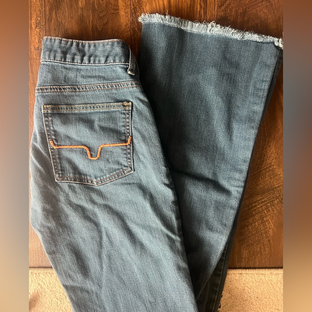 Kimes Ranch Lola Raw Hem Jeans size 4 36 inch inseam